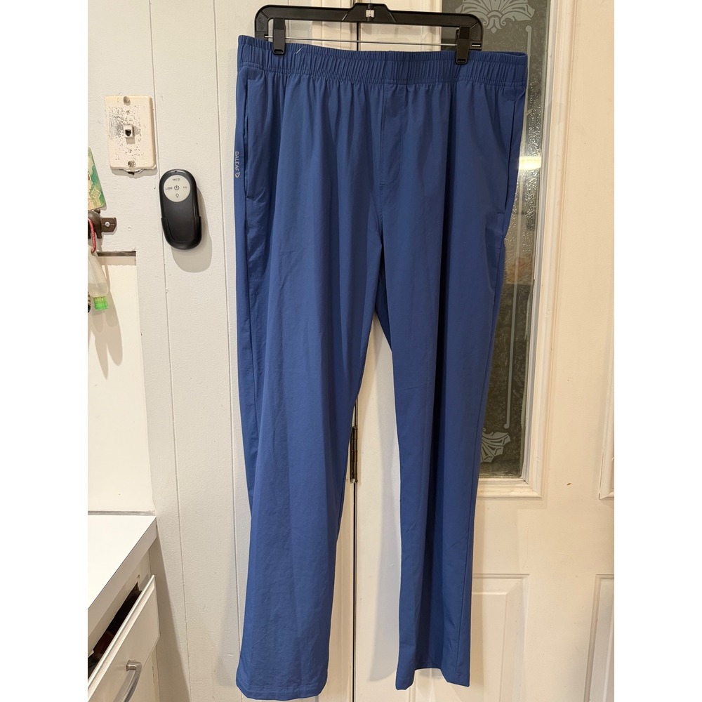 Baleaf Mens XL Blue Active Hiking Running Pants Elastic Waist Lightweight